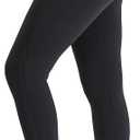 ALLZERO Women's Leggings with Pockets Tummy Control Workout 26" High Waisted Brushed Lined Warm Yoga Pants Fall Winter (Black, M)