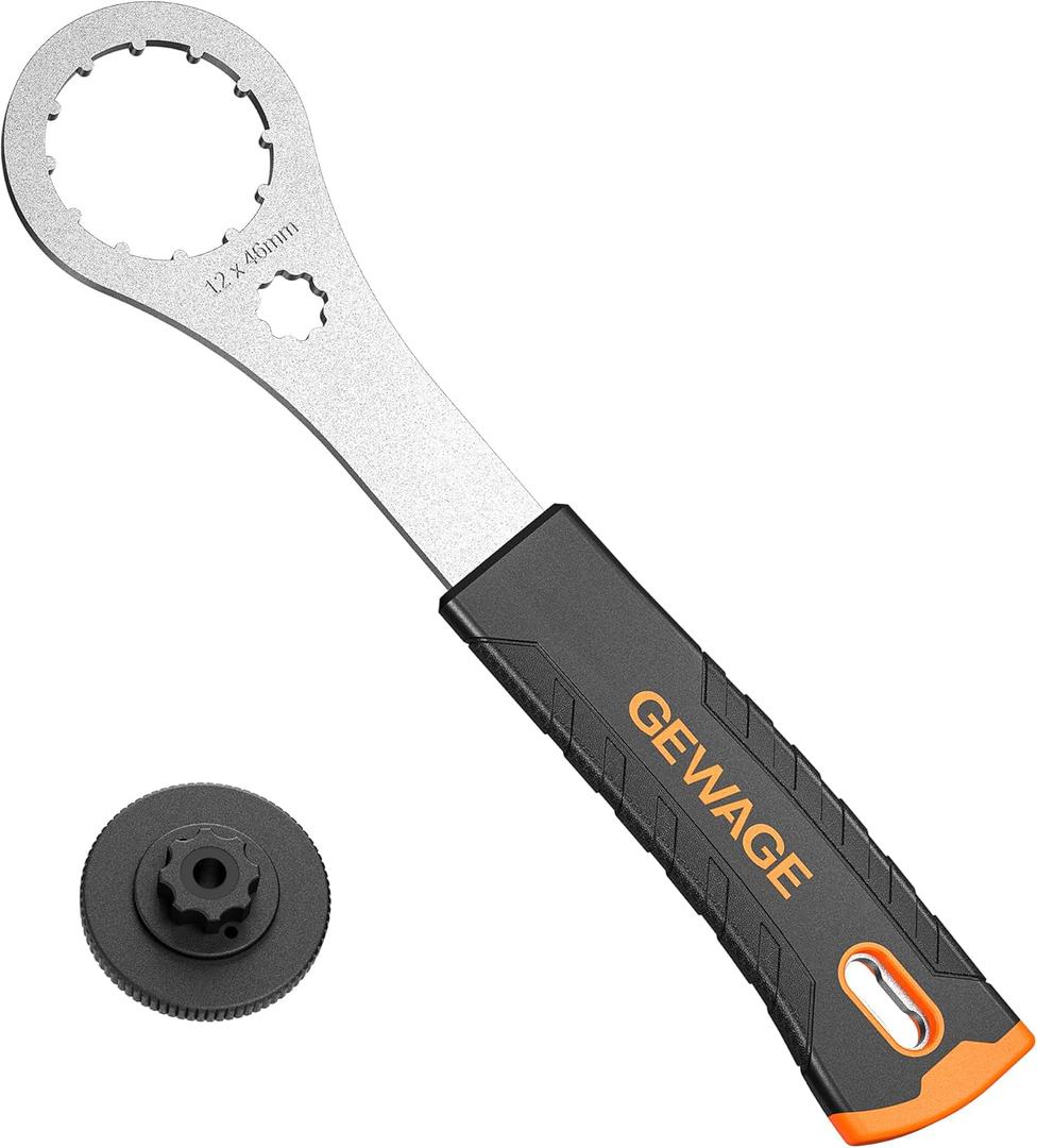 GEWAGE Bicycle Bottom Bracket Tool - Bottom Bracket Removal Install Tool Compatible with Shimano Hollowtech II/BB9000, BBR60,12X46MM - BB Remover with Crank Cap Wrench