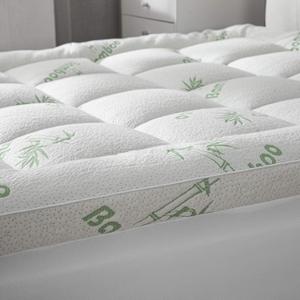 Cooling Mattress Topper - King Size | Plush Pad Mattress Topper for Back Pain Relief, 8-21" Deep Pocket | Viscose Made from Bamboo Pillow Top | Bedroom Essentials (Green)