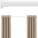 Tension Curtain Rod by EZFurni,42-123 Inches,Heavy Duty Tension Rods for Windows, No Drilling Adjustable Curtain Rod for Patio, Hold Up Blackout Curtains and Non Slip, White