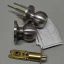 BESTTEN Keyed Entry Door Knob with Lock, Interior and Exterior Door Lock, Standard Ball, Satin Nickel