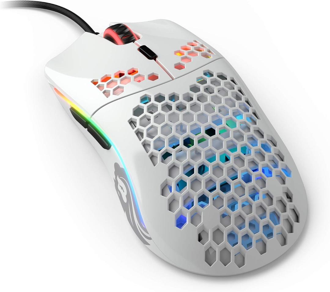 Glorious Model O- (Minus) Gaming Mouse, Glossy White