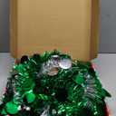 5 Ft Pop Up Tinsel Christmas Tree with Timer 60 Warm Multi Color Change Lights 15 Ball Ornaments 4 Modes 3D Star Battery Operated Artificial Xmas Tree Home Indoor Outdoor Decor (Green Silver)