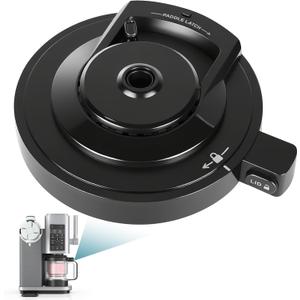 Outer Bowl Lid for Ninja NC500/NC501 Creami Deluxe Series Ice Cream Maker, Reusable Creami Lid Replacement for Ninja Creami Parts, Leak and Splash Proof, Dishwasher Safe (No Paddle)
