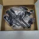 Door Lock Bolt Gate Latch - Heavy Duty Fence Slide Latches Outdoor Doors Latches Hardware Vinyl Gates Locks Black Barrel Bolt Locking Sliding Bolt Latch Padlock Hole for Wooden Fence Yard Shed Barn