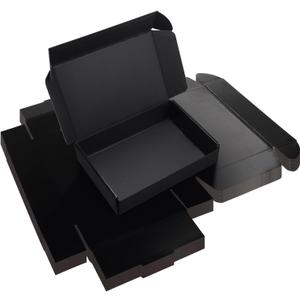 Rempry 9x6x2 Black Shipping Boxes for Small Business 20 Pack, Packaging Cardboard Corrugated Mailer Boxes Gift Boxes for Shipping Mailing