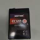 NASTIMA 6V 6Ah LiFePO4 Battery, 2000+ Cycles Rechargeable Lithium Iron Phosphate Battery Pack with BMS for Emergency Light, Lantern, Kids Ride On Car, Deer Game Feeder