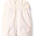 Amazon Essentials Girls and Toddlers' Water-Resistant Ski & Snow Bib Overall (3T, Ivory)