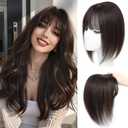 Hair Toppers for Women Real Human Hair 3603D Cover Toppers Hairpieces for Women with Thinning Crown Wispy Clip in Bangs Realistic Scalp Hairline