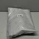 NLMUVW Round Tablecloth Vinyl with Elastic Edge Flannel Backing, Fitted PVC Table Cloth Waterproof Wipe Clean Table Cover for Picnic Party Outdoor, Light Grey, 40"- 44"