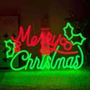 Merry Christmas Neon Signs for Wall Decor Dimmable Merry Xmas Led Lights Signs Letters Neon Light for Christmas Party Living Room Pub Bar Bedroom Home Shop Decorations Birthday Gifts