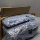 Monbix Queen Comforter Set - 7 Pieces Dusty Blue Cationic Dyeing Bed in a Bag Queen Bedding Sets with Sheets, Pillowcases & Shams, Reversible Bedding Comforters