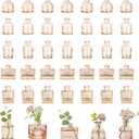 Hewory Small Glass Bud Vases for Centerpieces 40pcs Amber Sturdy Cute Flower Vases Bulk, Mini Bottle Vase for Wedding Home Decor Birthday Party Events Mother's Day Bridal Shower Gifts Table Decor
