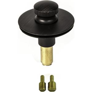 Universal Lift n Lock (Push Pull) Bath Tub/Bathtub Drain Stopper Includes 3/8" and 5/16" Fittings (No Hair Catcher, Oil Rubbed Bronze)