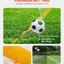 VEVOR Portable Soccer Goal, 12 x 6 ft Large Practice Soccer Net, Steel Fiberglass Structure Training Goal Set with Carry Bag, All-Weather Outdoor Use, for Backyards, Parks, School Fields