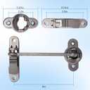 6 Inch Aluminum RV Door Catch – Heavy Duty Trailer Door Holder with Ball Socket – Rustproof Door Stop for Camper, Cargo Trailer, Utility Trailer & Home Use