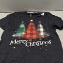 Merry Christmas Three Xmas Trees Buffalo Plaid Woman Gift T-Shirt Size Small