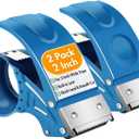 2 Pack Heavy Duty Packing Tape Dispenser Gun, Fits Packaging Tape up to 2 Inches Wide with 3-Inch Core, Adjustable Brake Tape Gun for Shipping, Moving, Office & Warehouse
