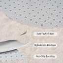 Goideal Fluffy Bedroom Rug, Small Oval Area Rugs, Cream Shag Bedside Carpet for Kids Room Nursery Dorm Cute Fuzzy Indoor Decor for Boy and Girl, 2.6 x 5.3 Feet