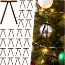 30 Pcs Dark Brown Velvet Ribbon Bows for Christmas Tree - 5 x 7 Inch Vintage Rustic Ribbon Bows for Door Garlands, Gifts, and Xmas Home Outdoor Indoor Decoration