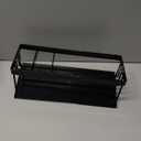 Kitchen Sink Caddy Organzier with Sponge Holder and Removable Drip Tray for Kitchen Sink, 304 Stainless Steel Organize for Sponge Soap Dish Brush Storage Accessories(Black)