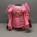 JOYIN 5.6 FT Halloween Posable Skeleton Life Size, Giant Outdoor Yard Skeletons, Pink Plastic Skeleton with Movable Joints for Haunted House Props, Halloween Decorations, Spooky Scary Skeletons Party (Pink)