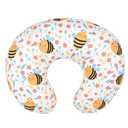 Nursing Pillow Cover Stretchy Pillow Slipcovers for Breastfeeding Moms Two-Sided Design (Bee Combination)