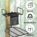 Lyreh Universal Tree Stand Seat Replacement with Pocket, Adjustable Nylon Hunting Seat Cushion Lightweight Hunting Accessories for Climbing & Ladder Stands