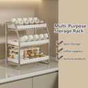 Spice Rack 3 Tier Kitchen Countertop Organiser Seasoning Rack Bathroom Tiered Shelf Skincare Standing Rack