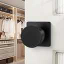 Haidms Black Door Knob Interior, Closet Door Knobs Matte Black Door Knobs Passage Door Knob for Closet Hallway (1 Pack)