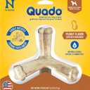2 x N-Bone Quado Interactive Chew, Peanut Flavor, Average Joe, 2.8oz, Natural, Medium (Pack of 1) (EXP 09/26/27)