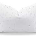 Artscope 12x20 Outdoor Pillow Inserts, Synthetic Down Waterproof Lumbar Throw Pillow Inserts, Soft Decorative Outdoor Pillows for Couch Sofa Bed Patio Furniture (White)