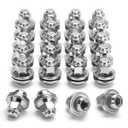 M14x1.5 OEM Lug Nuts for 2022-2026 Toyota Tundra Sequoia Stock Wheels, 24pcs Chrome 14x1.5 Lug Nuts for Tacoma 4Runner Grand Highland Land Cruiser Mirai, One Piece Mag Seat Lugnuts for Lexus LX570 (Silver)