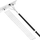 Snow Roof Rake, 4.8-20Ft Extendable with 26'' Wide Blade and Wheels, Aluminum Telescoping Snow Removal Tool with 5-Section Tube and Anti-Slip Handle, for House Roof, Clearing Trucks, Leaves, Debris
