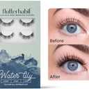 FlutterHabit Water Lily Lash Clusters for Women, Salon Quality At Home Eyelashes Extension Kit, 6 Lash Sets, No Lash Glue Included