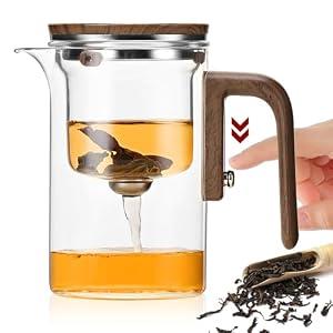 Teapot Glass Tea Infuser Steeper Magic Kettle Pot With Strainer (600ML)