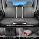 Coverado Dodge Ram Seat Cover Full Set, Waterproof Ram 1500 Seat Cover Compatible with 2002-2026 Dodge RAM 1500 2500 3500 Crew Quad Cab with Curved Bench, Dark Gray
