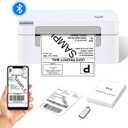 Bluetooth Shipping Label Printer, 4x6 Thermal Printer for Shipping Packages, Thermal Label Printer for Small Business, Widely Used for Amazon, iPhone, Android, iPad, Windows, macOS (Gray)