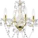 LaLuLa Antique Gold Chandelier Mini Crystal Chandelier Lighting 4 Light Small Modern Chandelier for Dining Room