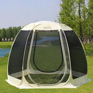 Pop Up Screen House, 10'x10' Outdoor Screen Tent for Camping, Screened Gazebo with Mosquito Netting, Carry Bag