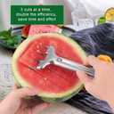 BOXOB Watermelon Cutter Slicer, Stainless Steel Watermelon Cutting Tool Portable Fruit Cutter for Melon Mango Home Kitchen Gadget Camping Party