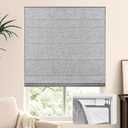 LazBlinds No Tools No Drill Cordless Roman Shades for Windows, Blackout Thermal Insulated UV Blocking Window Blinds, Lightweight Fabric Blinds for Indoor Windows, 25" W x 60" H, Blackout - Grey