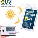 GEAoffice 100pc Magnetic Card Holder for Trading Cards, Hard Plastic 35pt UV Protection Baseball Card Holder with Display Stands for MTG, Sports Cards, Ultra Clear