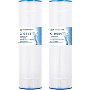 Savener Premium Pool Filter 2-Pack Replaces Hayward CS150E, CX150XRE, CX150-XRE, SwimClear C150S, PA150S, Unicel C-9441, SD01333 | 23 1/8" x 10 1/8" | 150 sq.ft 2 Pack