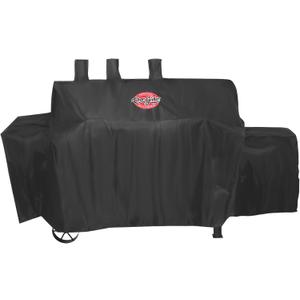 Char-GrillerTexas Trio Grill Cover, Expansion Sleeves fit Around Side Fire Box, Black, Designed to Fit Model # 3070, Black