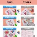 HTVRONT Printable Vinyl Sticker Paper - 70 Sheets Glossy Waterproof Sticker Paper for Inkjet Printer & Laser Printer, Dries Quickly & Tear Resistant, 8.5"x11"