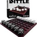 Dittle- Dice Battle | 2 Player Dice Games for Adults | Adult Board Games for 2 Players | Best Two Player Game for Adults | Two Person Wooden Coffee Table Fun | Bar Game for Adult Indoor Tabletop