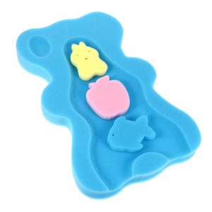 Baby Bath Mat Sponge Unique Hat Bathtubs Toys Jar Newborn Blue