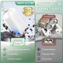 for AirPods Pro 3 Clear Case 2025, Military-Grade Shockproof, Soft TPU Highly Transparent Anti-Yellowing for AirPods Pro 3 Case with Cleaning Kit & Cute Round Buckle, Clear White