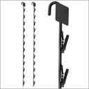 3 Pack Clip Strip Heavy Duty Metal Merchandising Strips, Clip Strips for Hanging Chips, Snacks, Candy in Retail Stores, Black, 31" Long, 2.5" W x 1.5" H Header, 12 Hook Stations